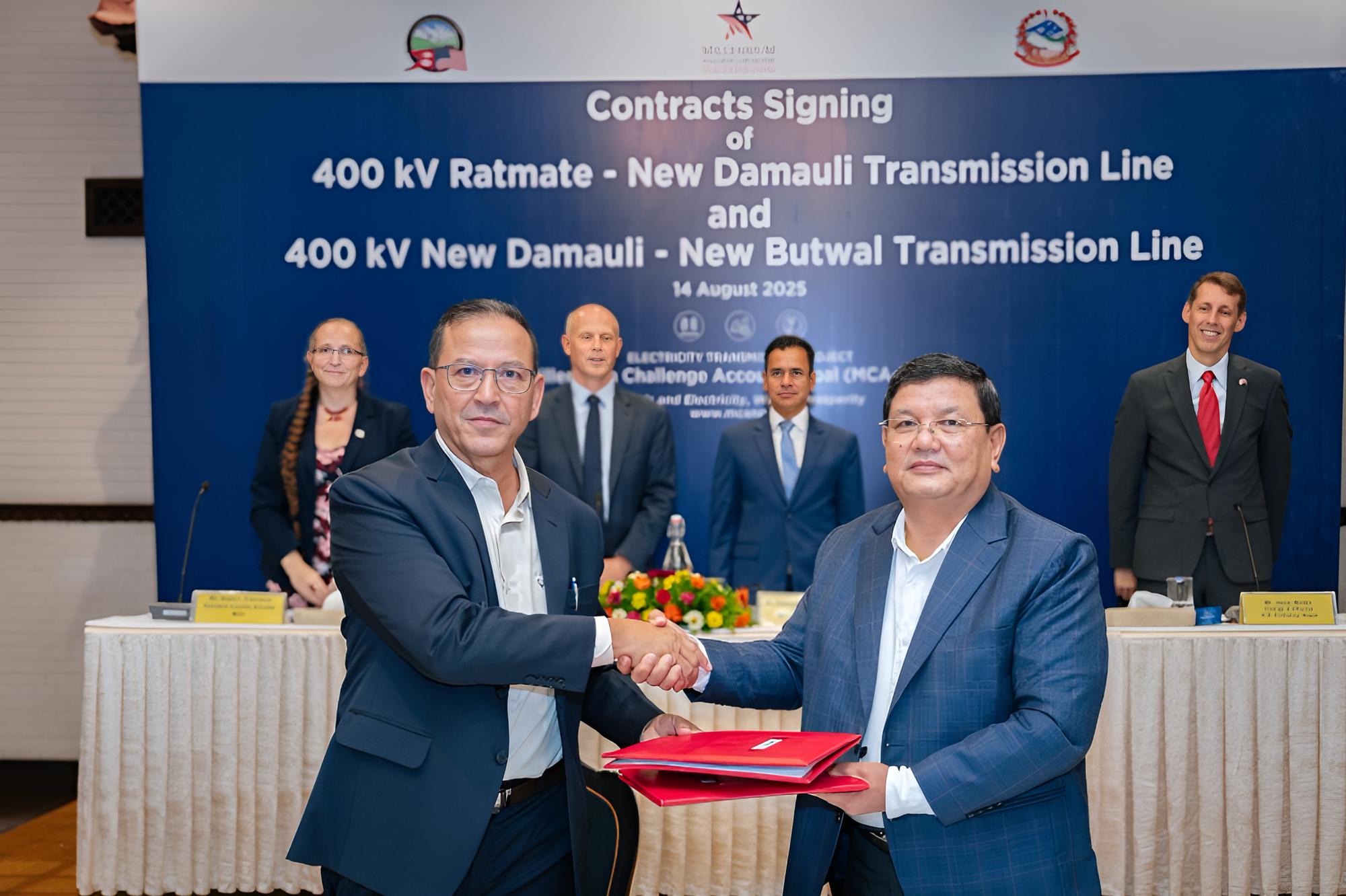 अमेरिकाको अनुमतिपछि एमसीए नेपालले बढायो कामको गतिः दुई प्रसारण लाइन निर्माण सम्झौता